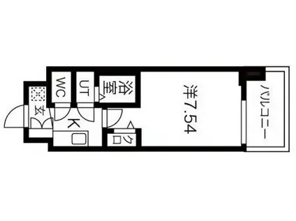 ロイス茨木奈良町(1K/7階)の間取り写真