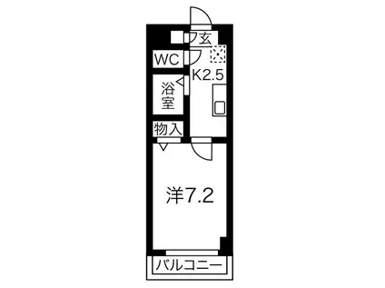 グランダリュール(1K/3階)の間取り写真