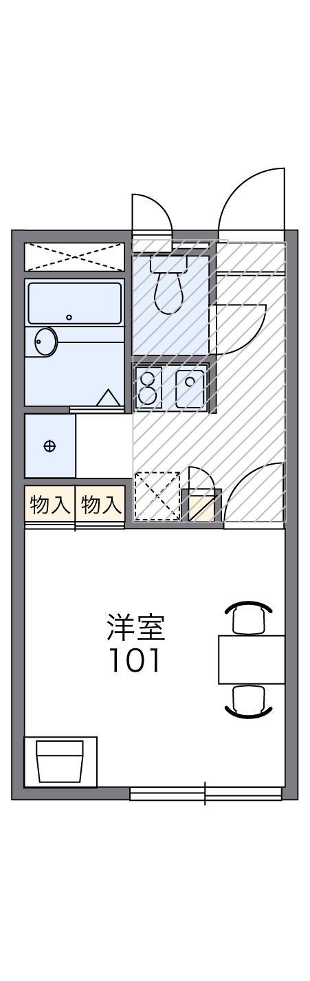 レオパレスYT(1K/2階)の間取り写真