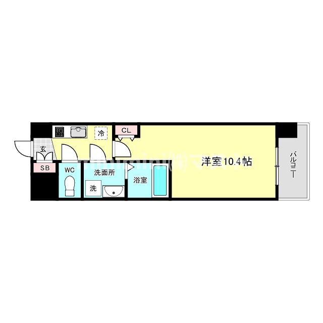 THE MUSIC COURT(1K/5階)の間取り写真