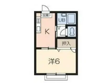ヴィンテージハイツ(1K/2階)の間取り写真