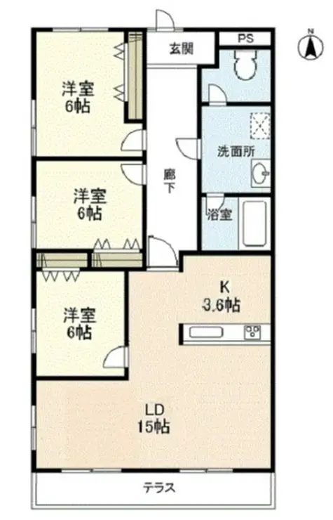 府中フラワーハイホーム 2階階 間取り