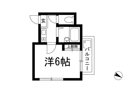 ワンズ仁川(1K/2階)の間取り写真
