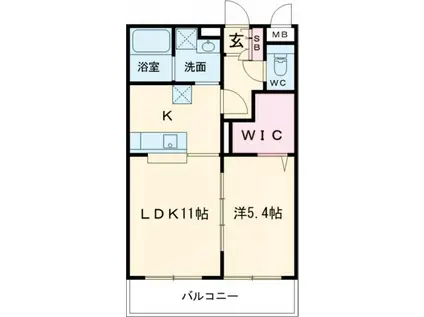 レモンテラスHASAMAII(1LDK/2階)の間取り写真