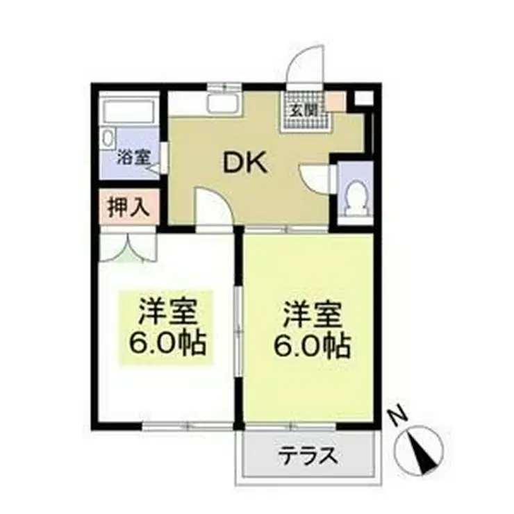 フローラ多摩 1階階 間取り