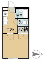 メゾン ルポC(1K/1階)の間取り写真