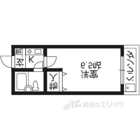 ミヤタハイツ(1K/2階)の間取り写真