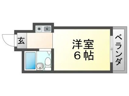 フェリス山手(ワンルーム/1階)の間取り写真