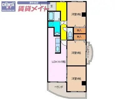 センチュリーヒルズ(3LDK/3階)の間取り写真