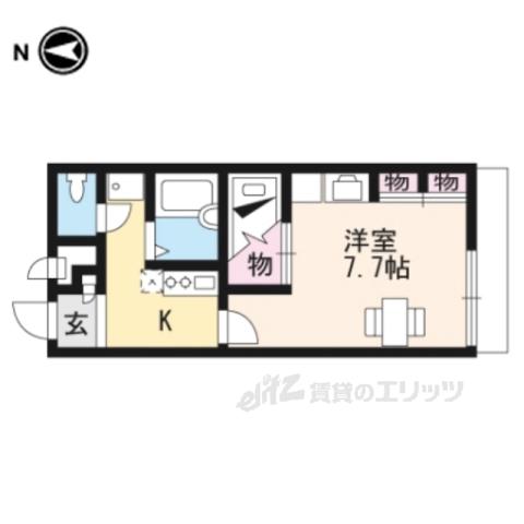 レオパレス鹿道(1K/2階)の間取り写真
