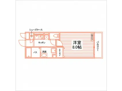 サンフェリオ花園(1K/3階)の間取り写真