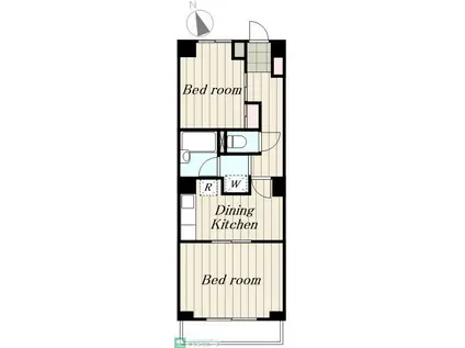 ロジェ坂田(1LDK/4階)の間取り写真