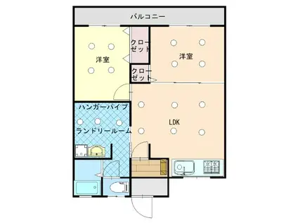 メゾン三愛(2SDK/3階)の間取り写真