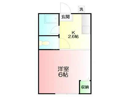 今井ハイツD(1K/1階)の間取り写真