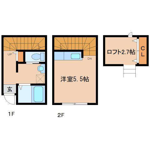採充EVOLUTION(ワンルーム/1階)の間取り写真