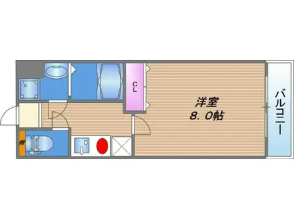 FR.IMP大阪城東(1K/3階)の間取り写真