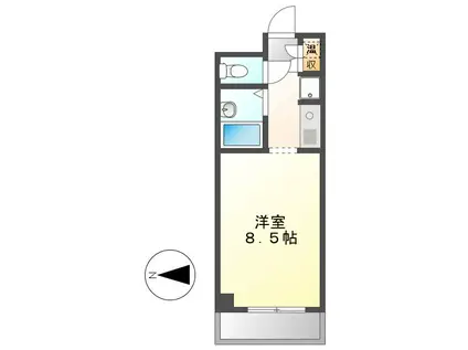 グランドハイネス御成(ワンルーム/2階)の間取り写真