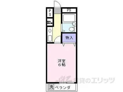 ホワイトハイツ(1K/2階)の間取り写真