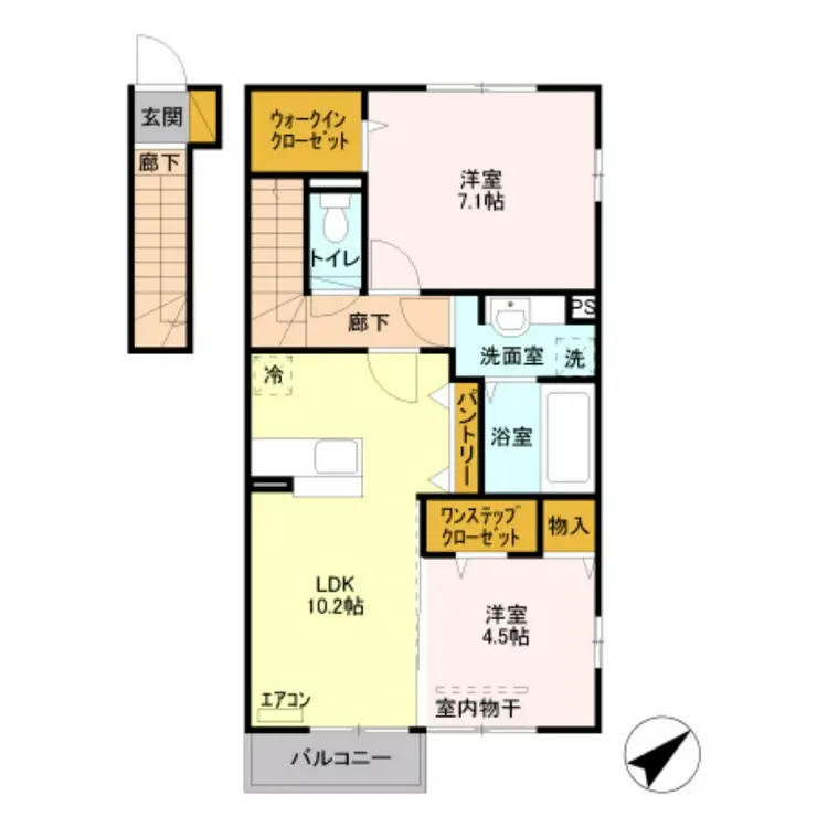 コートプラセールB 2階階 間取り