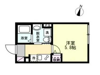 ベル エスペース(1K/2階)の間取り写真