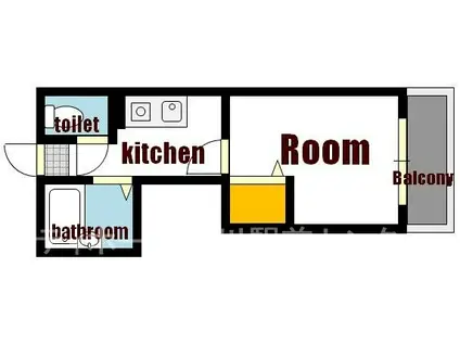 メゾフォルテ大宮(1K/3階)の間取り写真