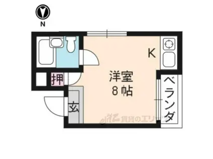 IORI1(ワンルーム/1階)の間取り写真