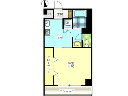 サザンクロス(1K/2階)の間取り写真