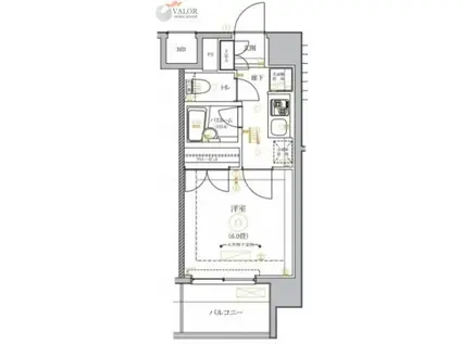マキシヴ関内(1K/11階)の間取り写真