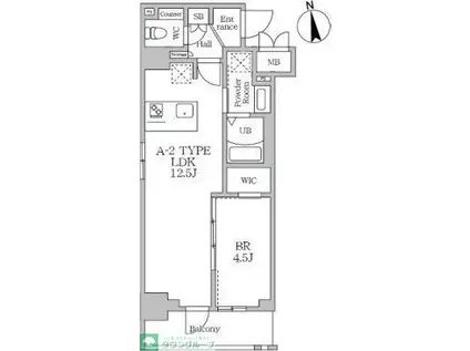 ルネサンスコート浅草(1LDK/8階)の間取り写真