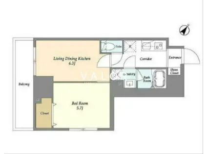 KDXレジデンス町田ノース(2K/8階)の間取り写真