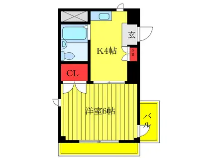 グレイン増田(1K/3階)の間取り写真
