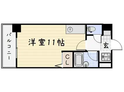 アクセス砂津(ワンルーム/8階)の間取り写真