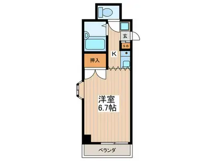イエティシティハイム(1K/3階)の間取り写真