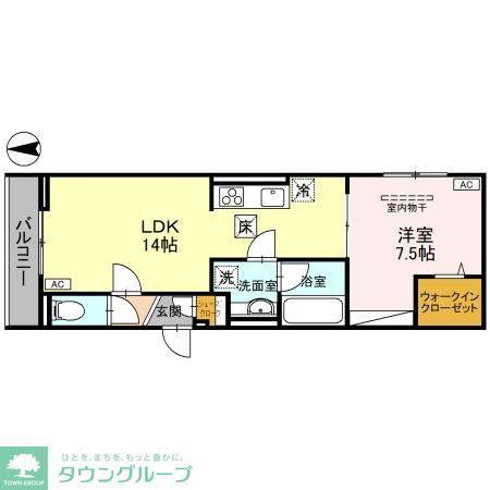 アニヴェルセル(1LDK/3階)の間取り写真