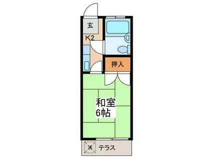 コーポ佐渡(1K/1階)の間取り写真