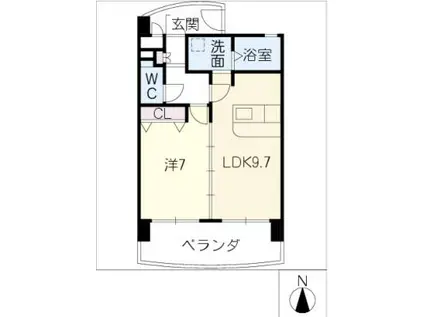 BELL HEIWA(1LDK/6階)の間取り写真