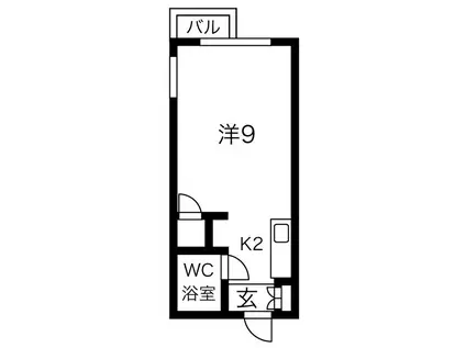 メゾンドマム(1K/3階)の間取り写真