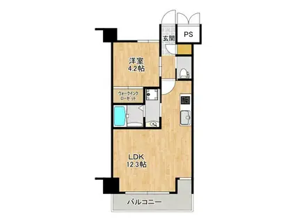 レジディア千里藤白台(1LDK/1階)の間取り写真