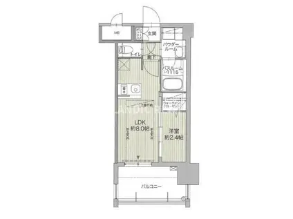 グランフォーレ博多ウォーターフロント(1LDK/5階)の間取り写真