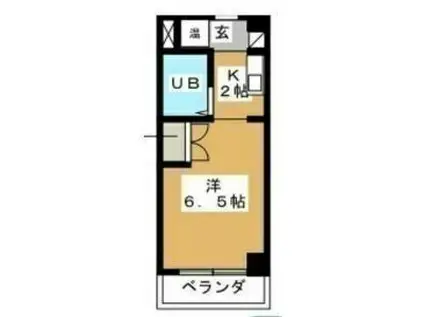 ジュネス今池(ワンルーム/2階)の間取り写真