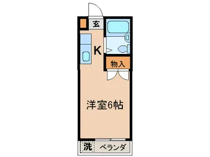 菊井コーポ(1K/2階)の間取り写真