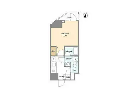 ディームス東新宿(1K/9階)の間取り写真