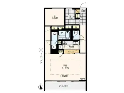 パークサンライトマンション(ワンルーム/5階)の間取り写真