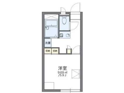 TAKAHASHI(1K/2階)の間取り写真