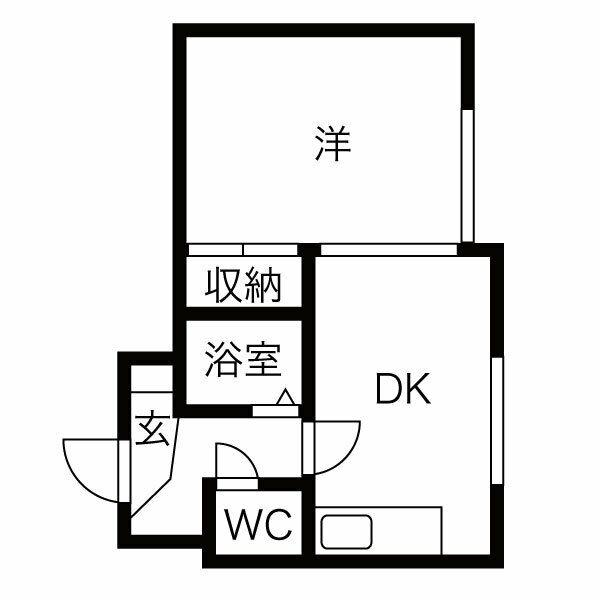 リリアムコート宮の森(1DK/3階)の間取り写真