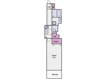メゾンルージュ小橋(1K/5階)の間取り写真