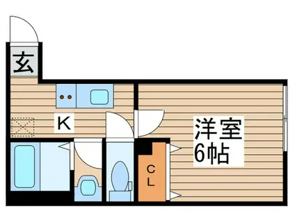 勝田台PDIII(1K/1階)の間取り写真