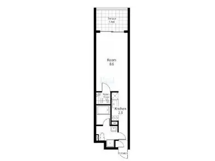 プライムアーバン浮間公園(ワンルーム/4階)の間取り写真