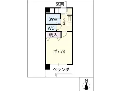 サンライズHEIAN(1K/4階)の間取り写真