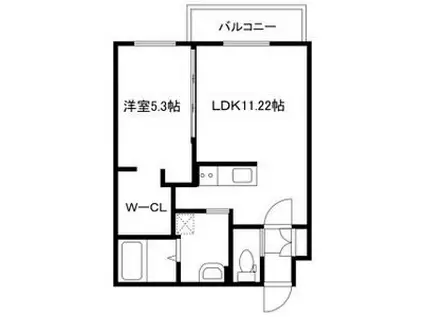 ARTE(1LDK/1階)の間取り写真